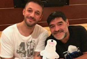 Maradona junto a Morla.