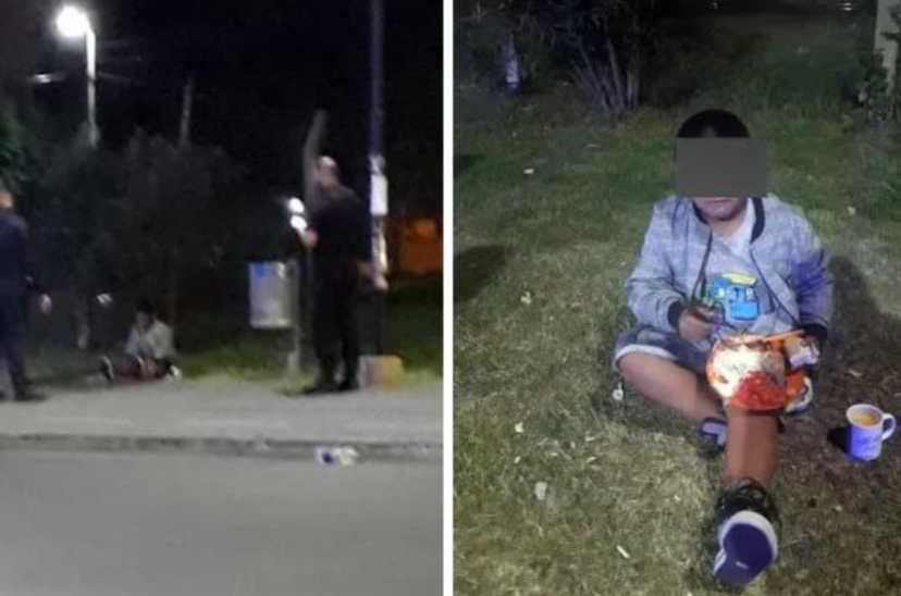 El nene abandonado en una plaza de Grand Bourg