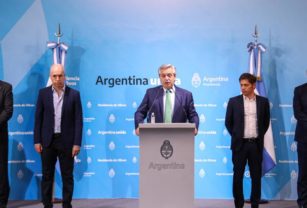Alberto, Kicillof y Larreta