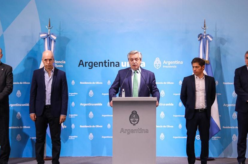 Alberto, Kicillof y Larreta