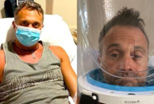 Lapegüe y el casco Helmet, que ayuda a pacientes con problemas cardíacos.