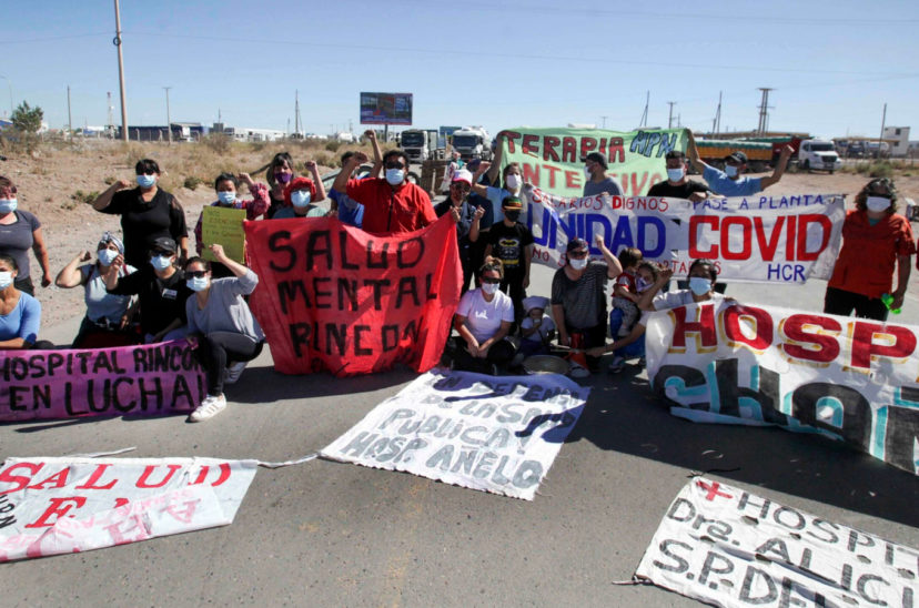Reclamo de los trabajadores de la salud de Neuquén