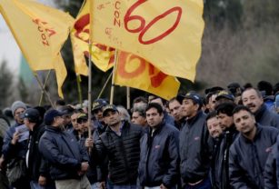 Paro de los trabajadores de la línea 60
