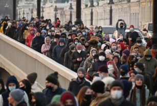 Protestas en las calles de Rusia.