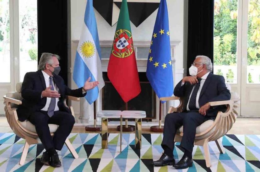 Alberto Fernandez con Luis Da Costa (Portugal)