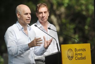 Horacio Rodríguez Larreta y Diego Santilli