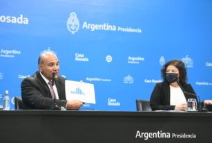 Juan Manzur, Carla Vizzotti, barbijo