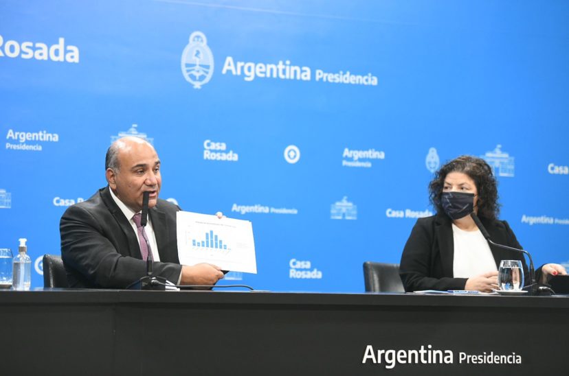 Juan Manzur, Carla Vizzotti, barbijo