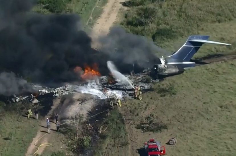 Avion Houston estrellado