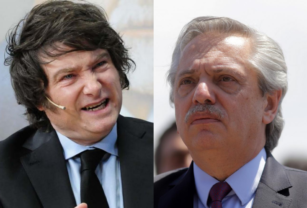 Javier Milei y Alberto Fernández