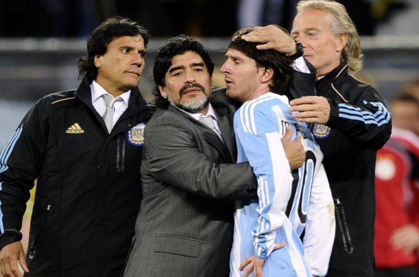 Maradona y Messi