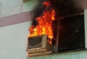 incendio de aire acondicionado
