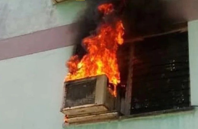 incendio de aire acondicionado