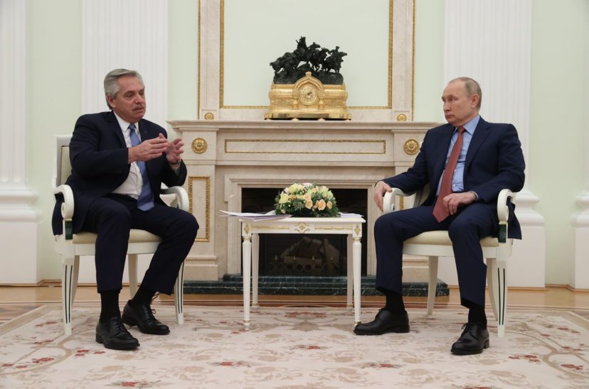 Alberto Fernández y Vladimir Putin