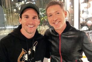 Lionel Messi y Adrían Suar