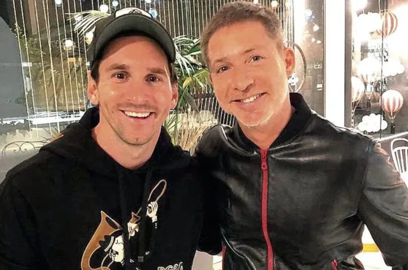 Lionel Messi y Adrían Suar