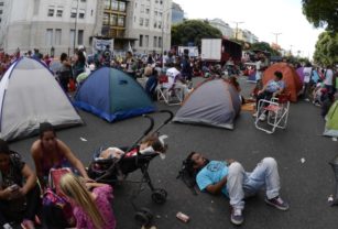 Corte en la 9 de Julio