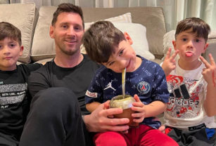 Messi y sus hijos
