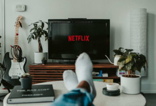 Televisión con Netflix abierto