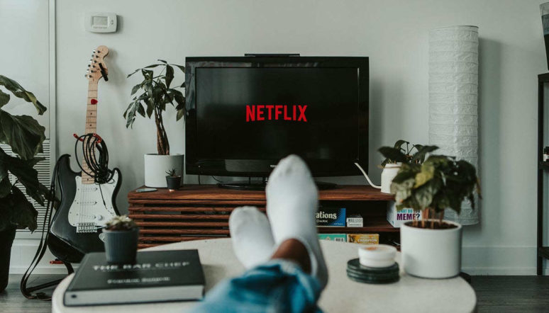 Televisión con Netflix abierto