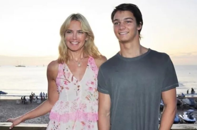 Valeria Mazza y su hijo
