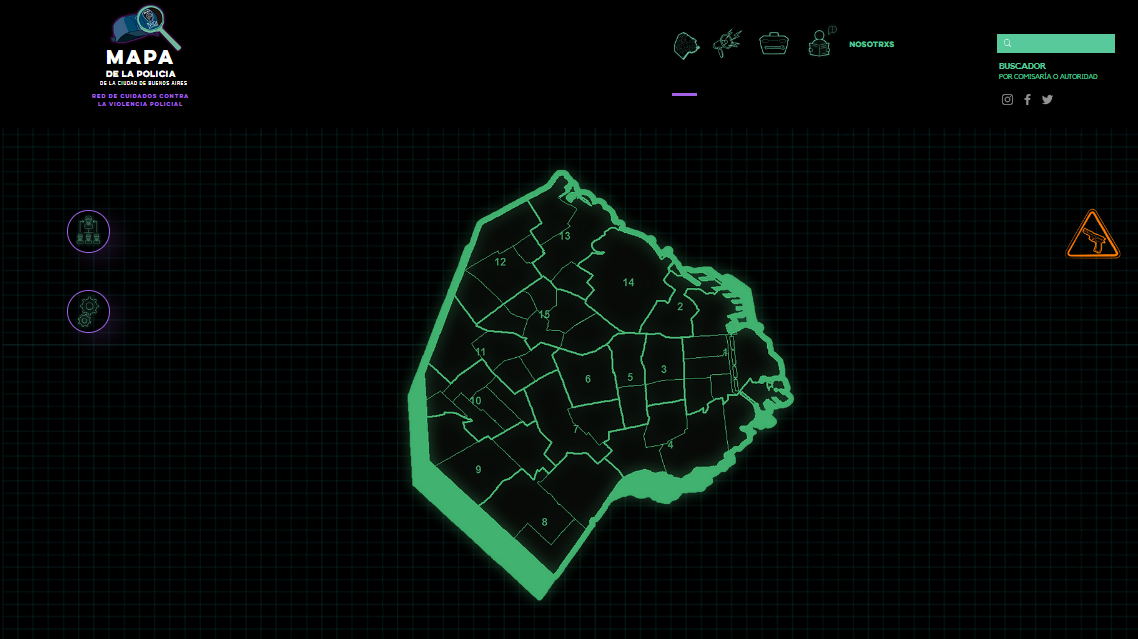 Mapa de la Policía