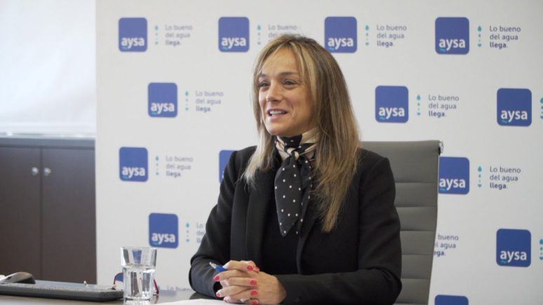 malena galmarini titular de aysa
