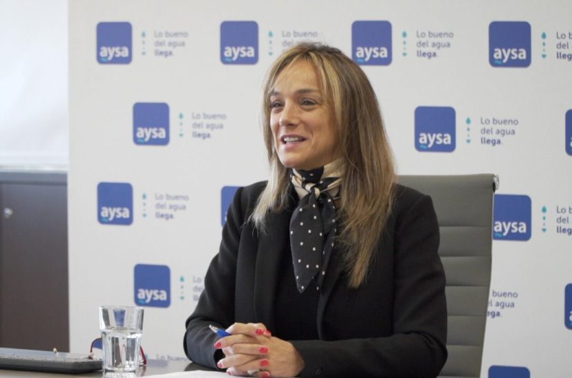 malena galmarini titular de aysa