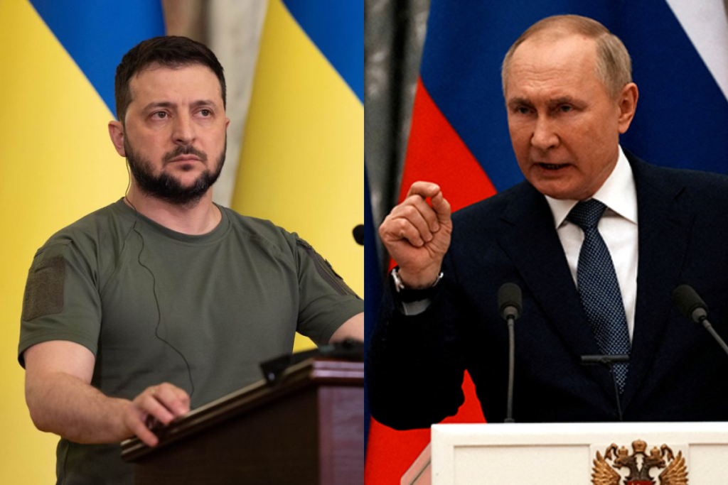 zelenski y putin bajmut