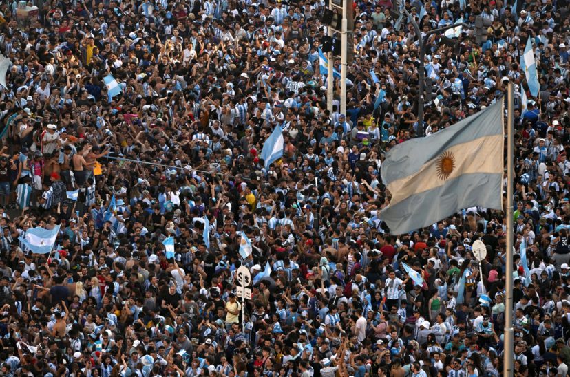 festejos obelisco argentina