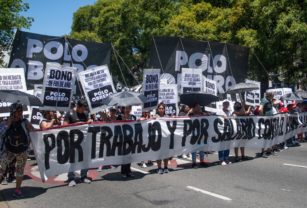 Piquetes en la 9 de Julio.