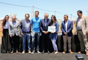 Alberto Fernández, Santiago Maggiotti y Oscar Herrera Ahuad