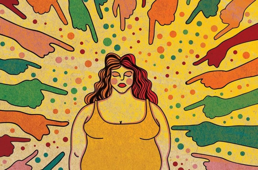 Ilustracion body shaming cuerpo
