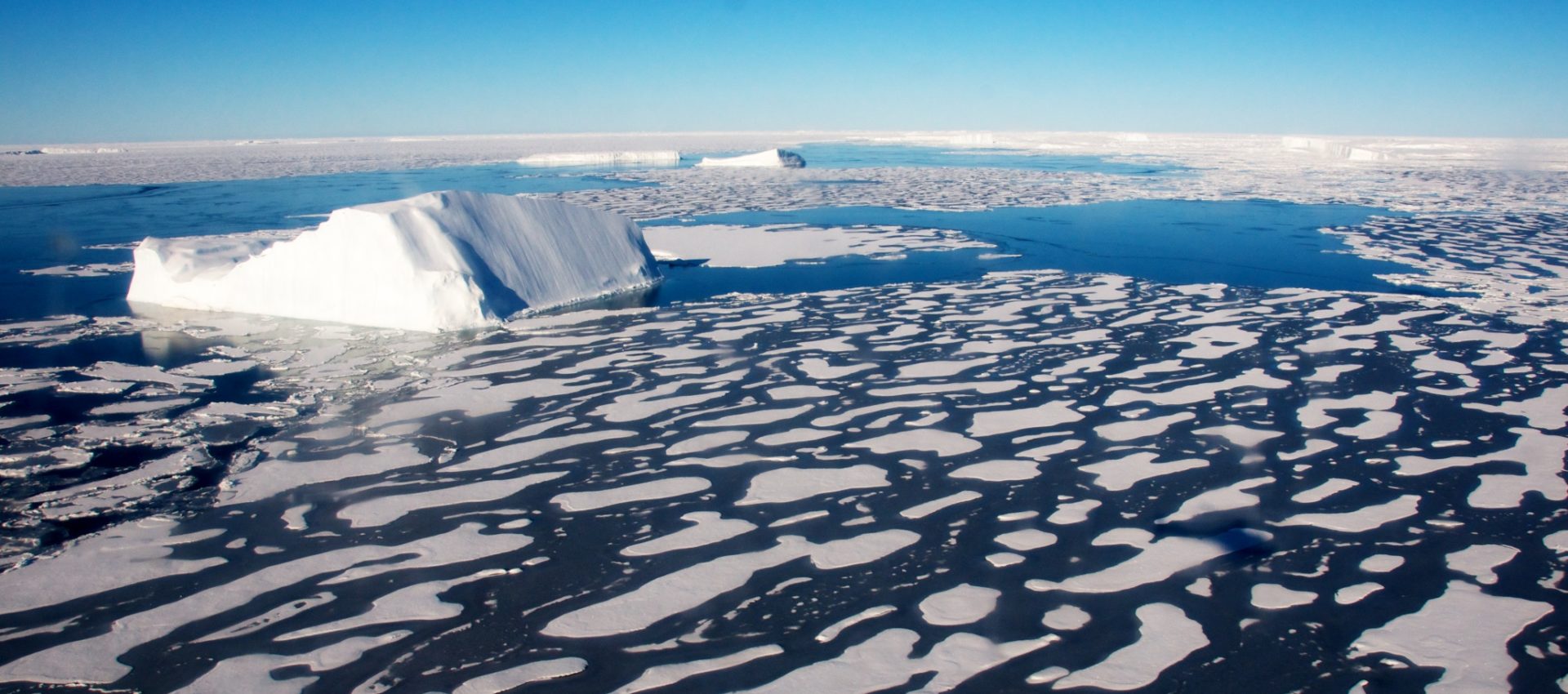 Hielo marino de la Antártida.