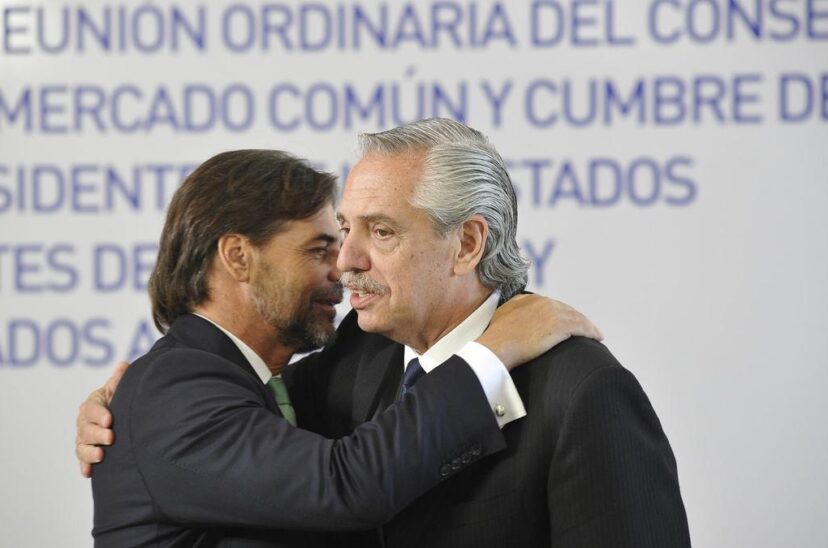 Alberto Fernández y Luis Lacalle Pou.