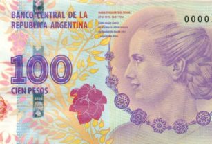 billete de $100 Eva Perón