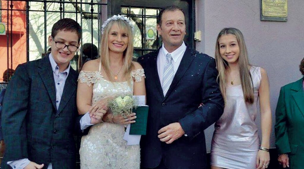 nahir galarza y su familia