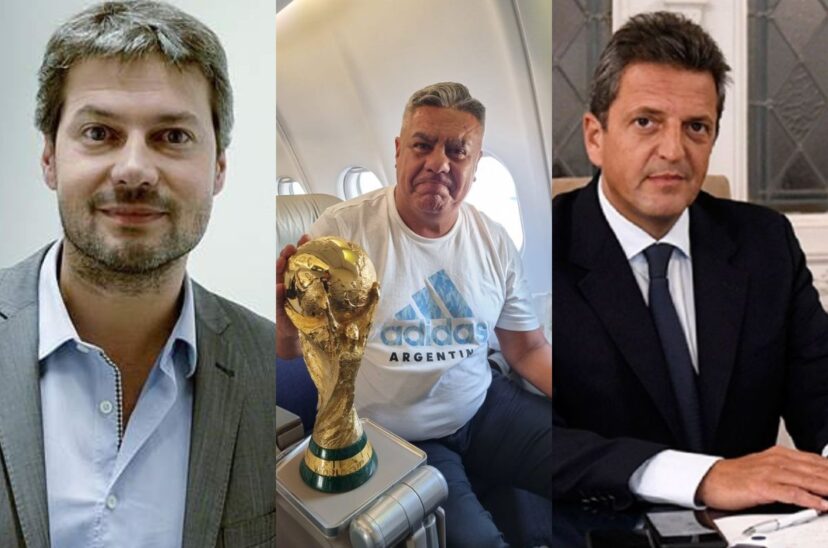 Chiqui Tapia, Sergio Massa y Matías Lammens