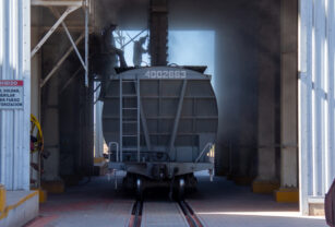 Ferrocarril trenes de carga granos
