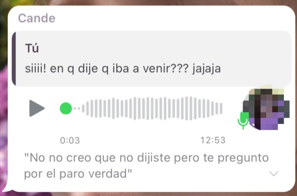 WhatsApp audios texto