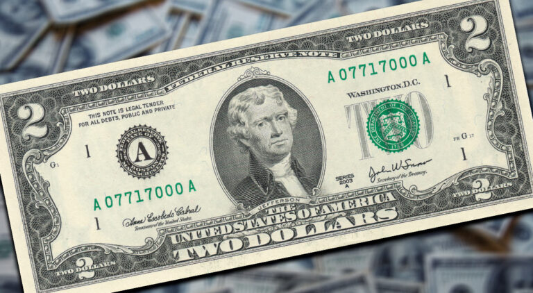 billetes 2 dolares