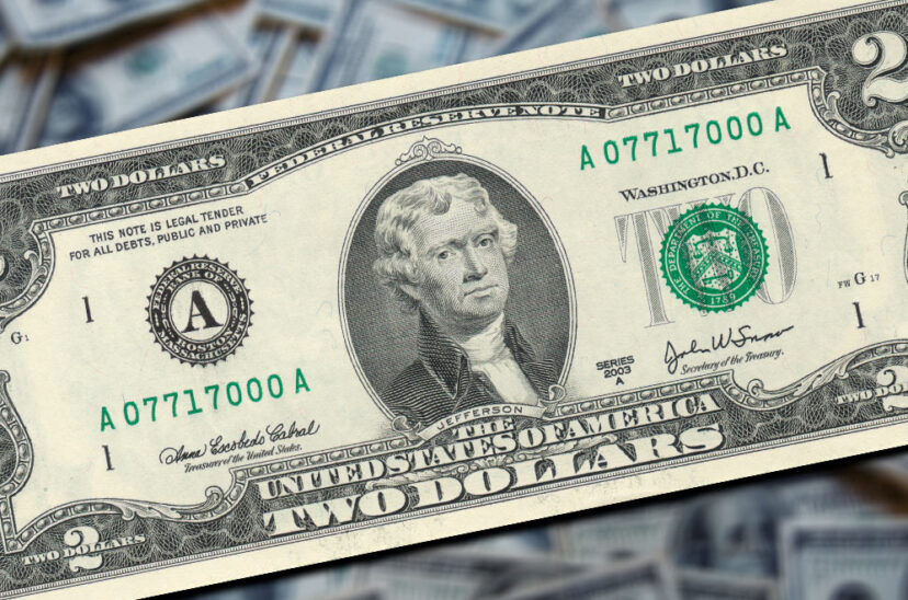 billetes 2 dolares