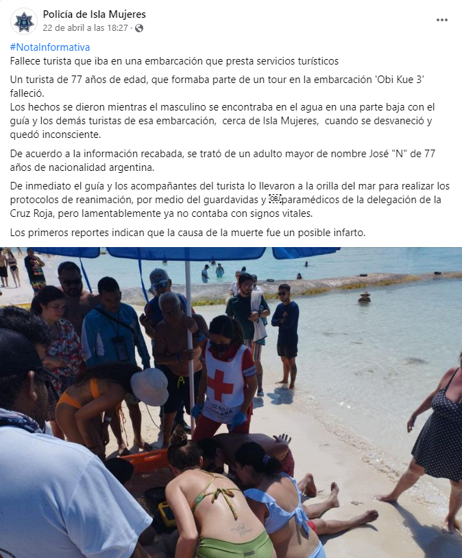 comunicado policía isla mujeres