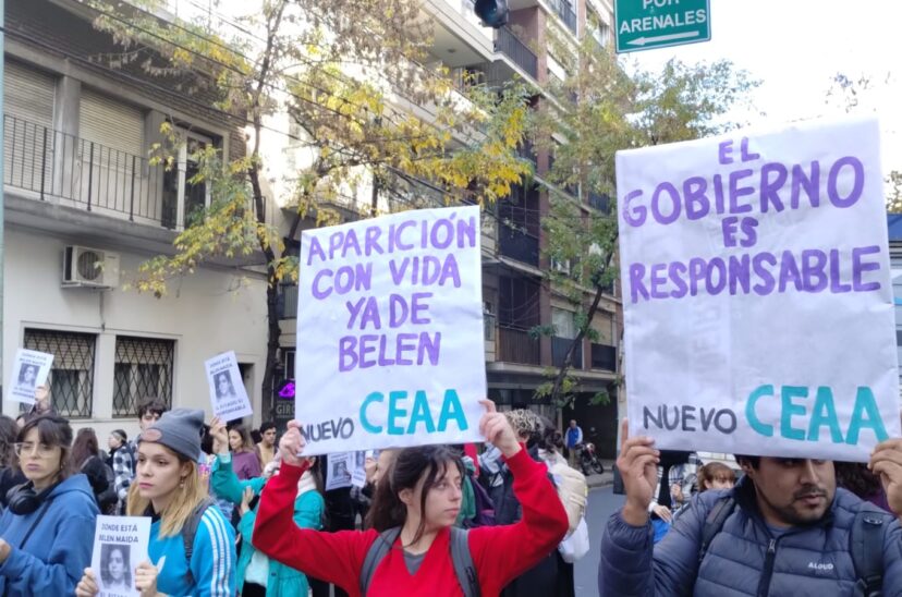 Manifestación por la aparición de Belén Maida.