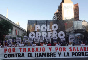 La marcha federal piquetera protagoniza cortes en la 9 de Julio