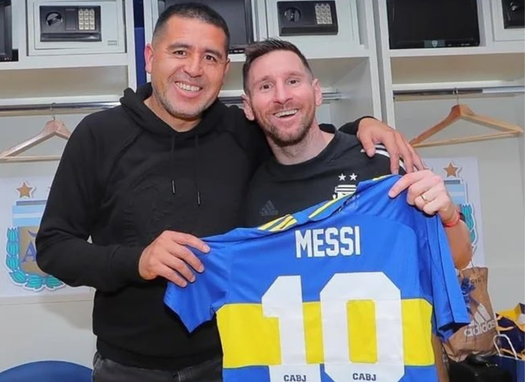 despedida Riquelme Messi