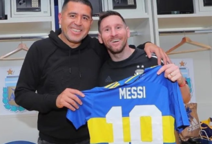 despedida Riquelme Messi