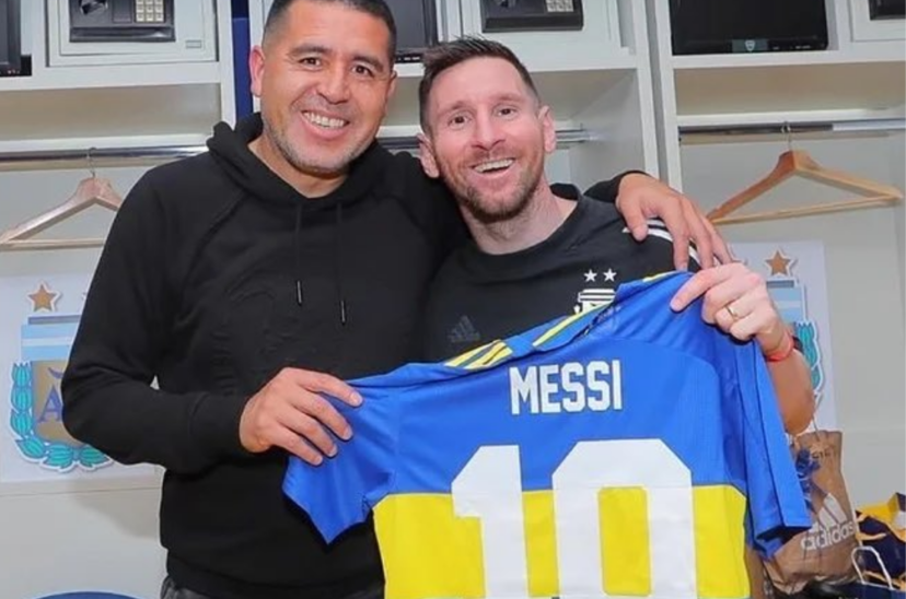 despedida Riquelme Messi