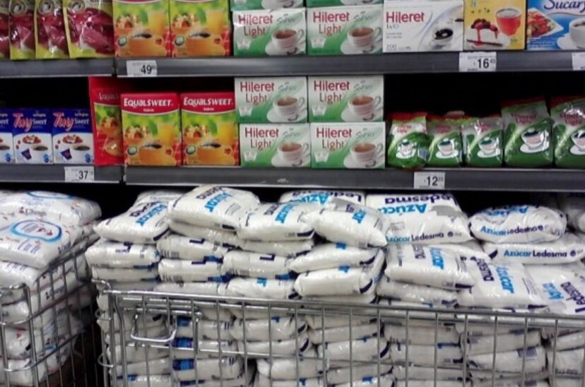 Azúcar en una góndola
