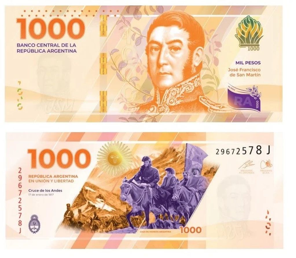 billete de 1000 san martín